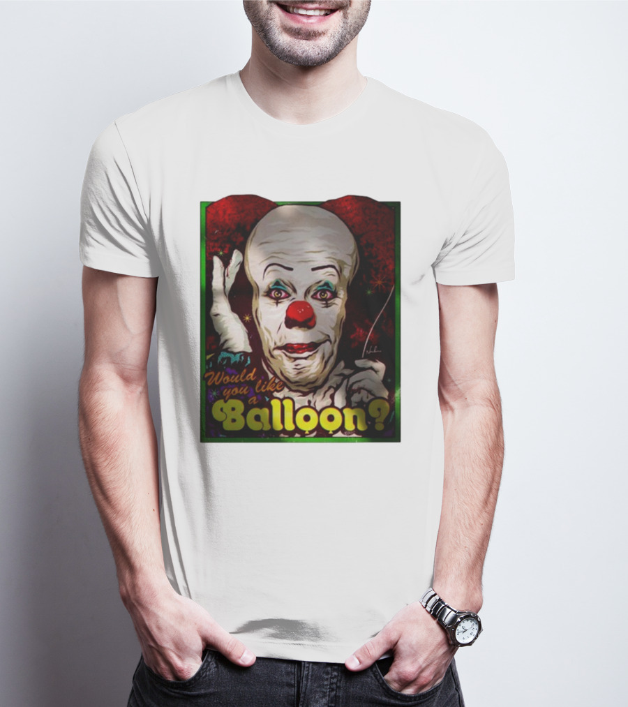 Would You Like A Balloon Clown Face Art By Nordacious T-Shirt