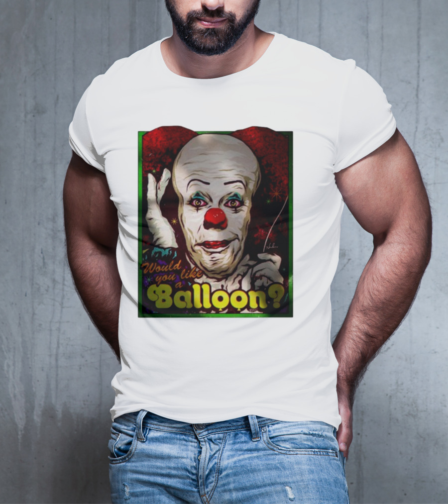 Would You Like A Balloon Clown Face Art By Nordacious T-Shirt
