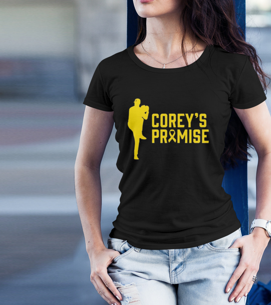 COREY'S PROMISE YELLOW RIBBON BASEBALL PLAYER T-Shirt