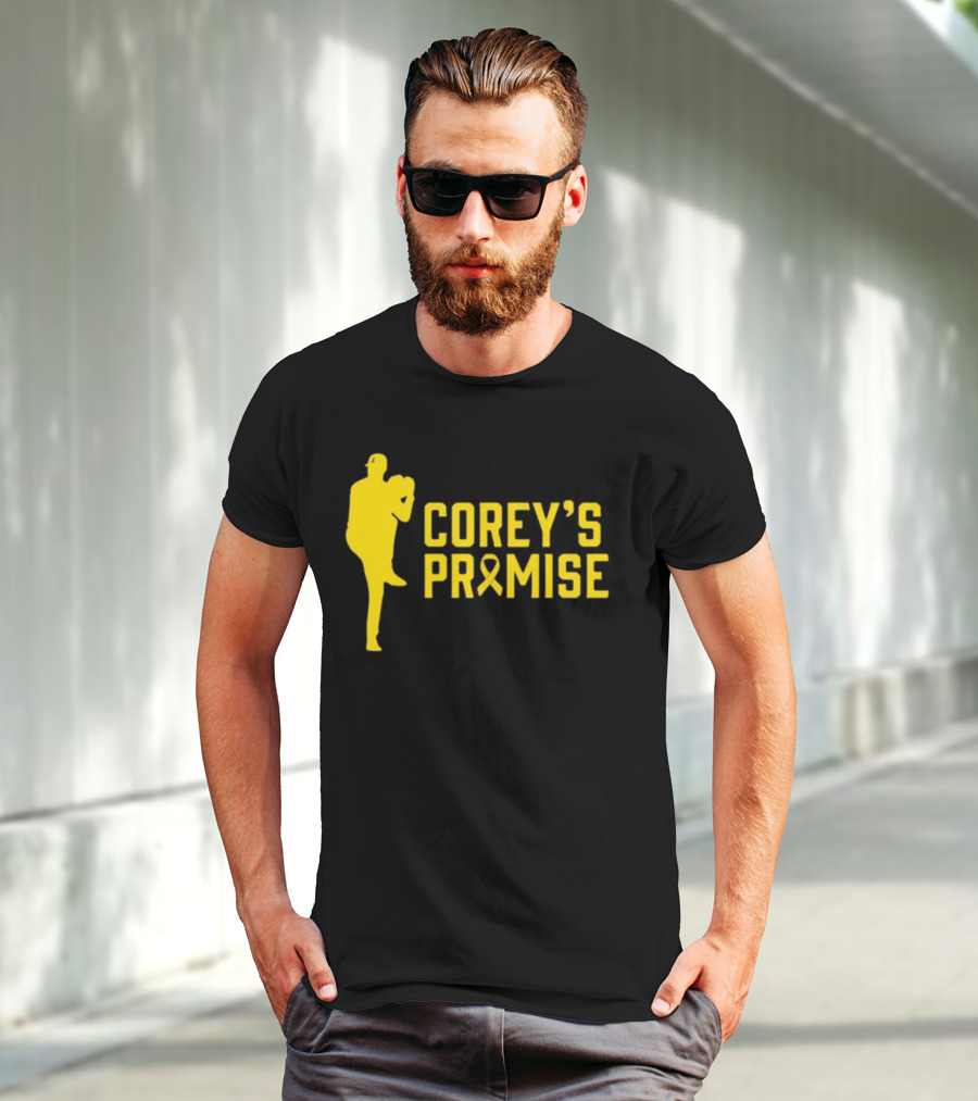 COREY'S PROMISE YELLOW RIBBON BASEBALL PLAYER T-Shirt