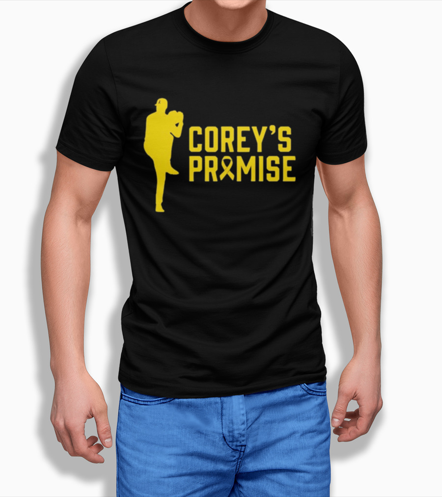 COREY'S PROMISE YELLOW RIBBON BASEBALL PLAYER T-Shirt