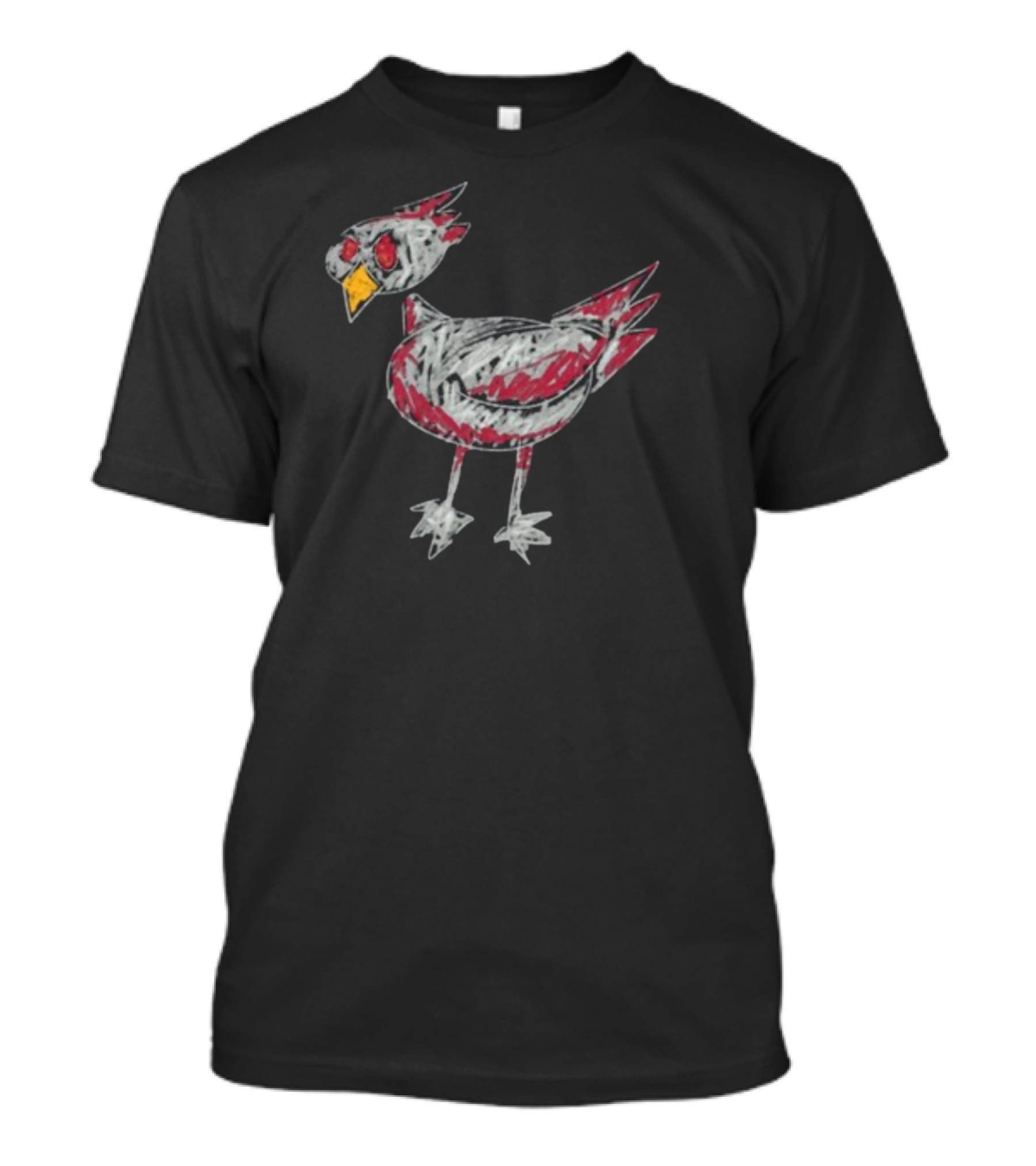 Drew A Picasso Childlike Cardinal Sketch T-Shirt