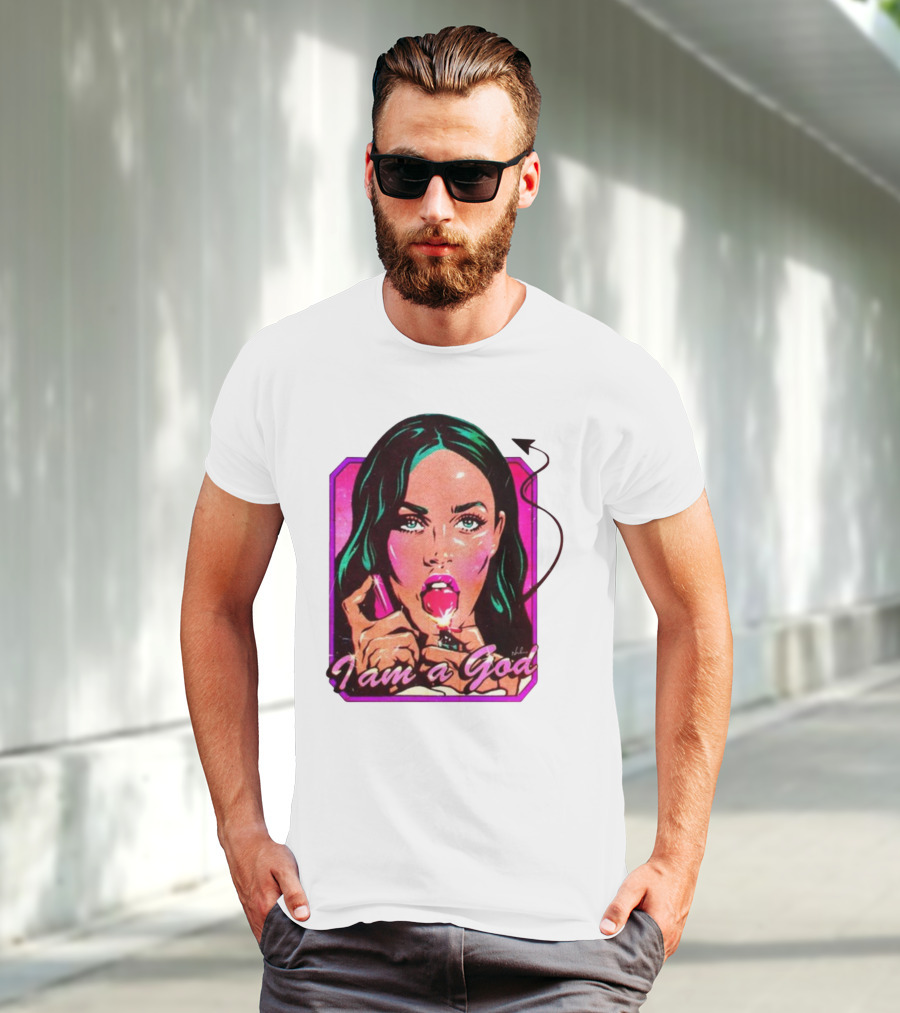 Megan Fox I Am A God Comic Style Pop T-Shirt