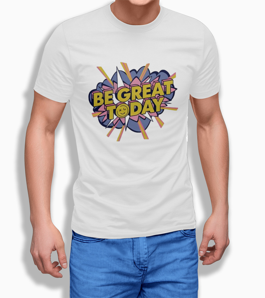 George Kittle Be Great Today Comic Burst Smile T-Shirt