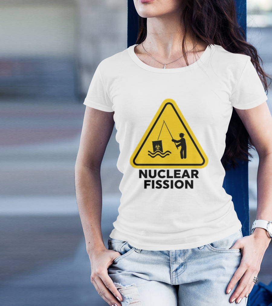 Gotfunny Nuclear Fission Hazard Sign Fishing T-Shirt