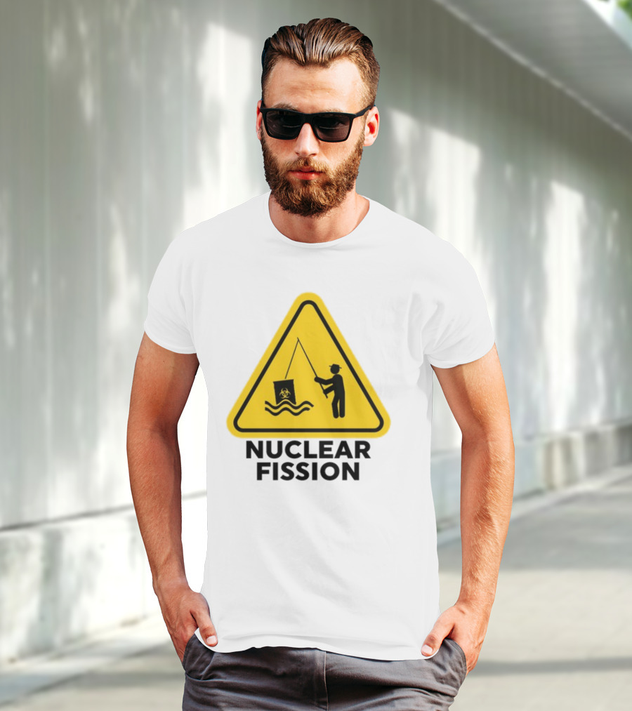Gotfunny Nuclear Fission Hazard Sign Fishing T-Shirt