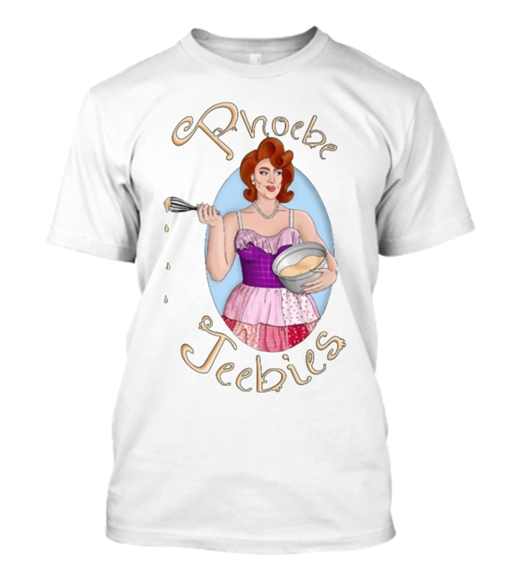 Phoebe Jeebies Baking Whisk Vintage Pin-Up T-Shirt