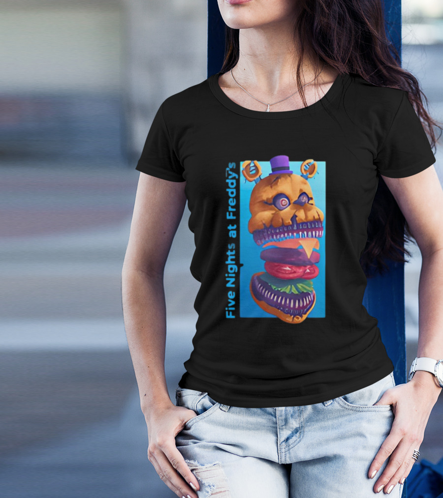 Five Nights At Freddy's Midnight Snack Jonnyblox Burger Animatronic T-Shirt