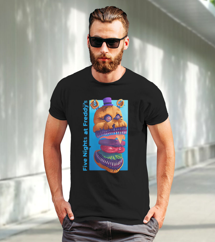 Five Nights At Freddy's Midnight Snack Jonnyblox Burger Animatronic T-Shirt