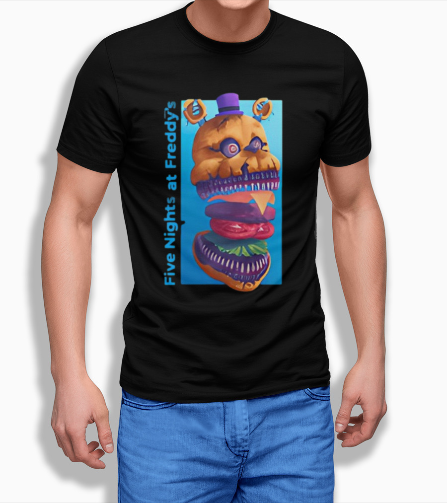Five Nights At Freddy's Midnight Snack Jonnyblox Burger Animatronic T-Shirt