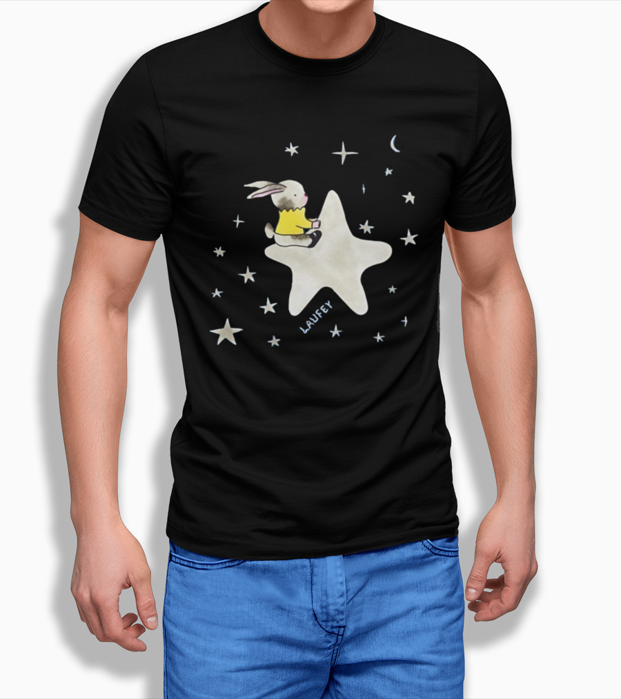 Laufey Celestial Bunny On Starry Night T-Shirt