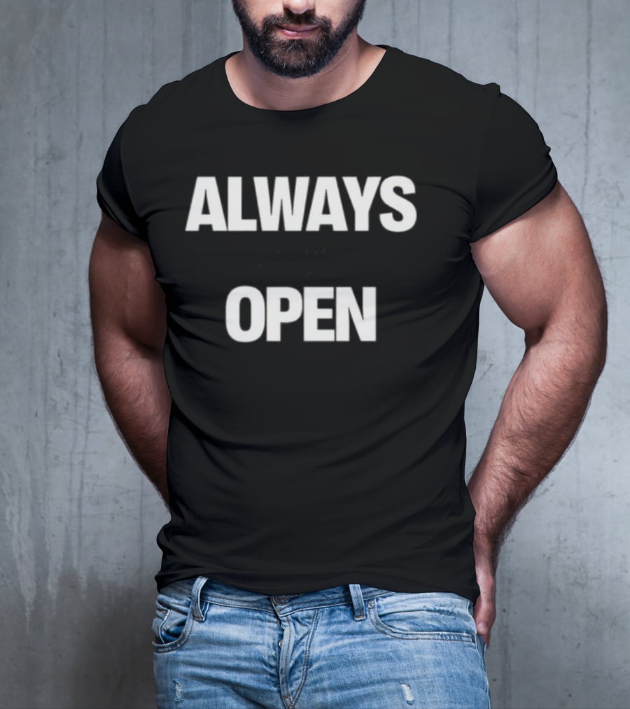 Always Open Uno 1 Starred Text T-Shirt