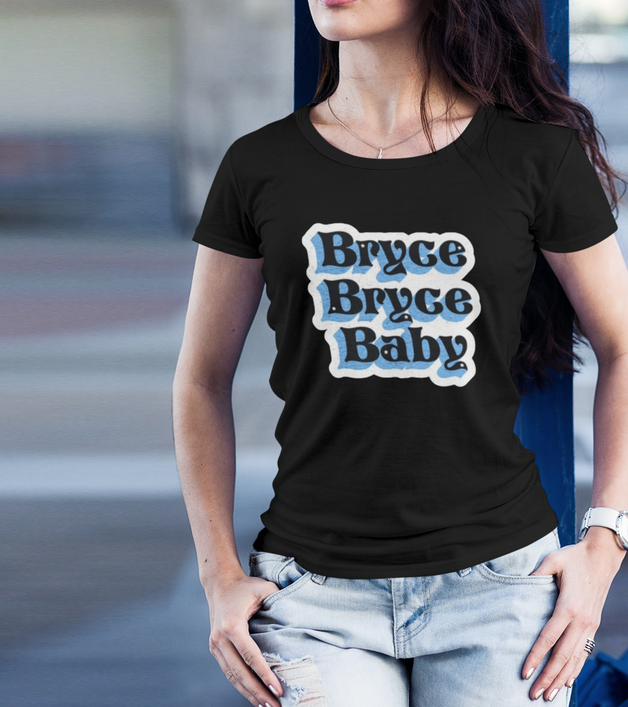 Bryce Bryce Baby Retro Funky Stars Typographic T-Shirt