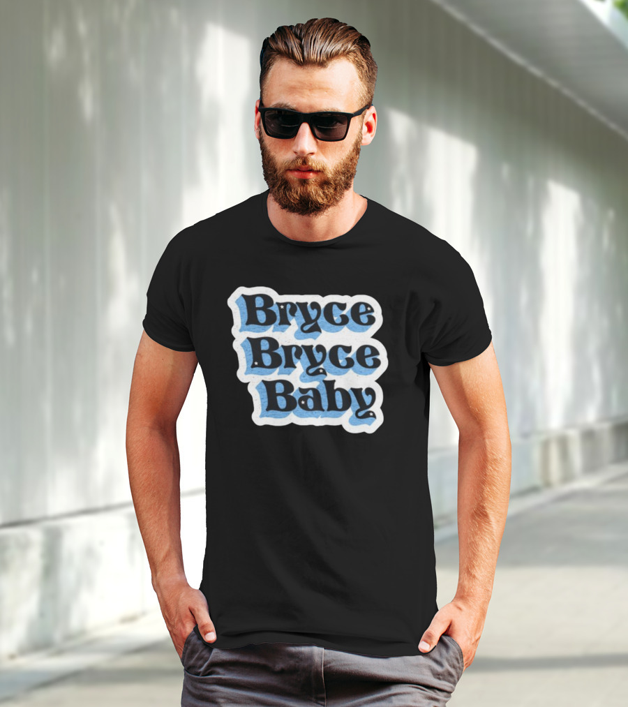 Bryce Bryce Baby Retro Funky Stars Typographic T-Shirt
