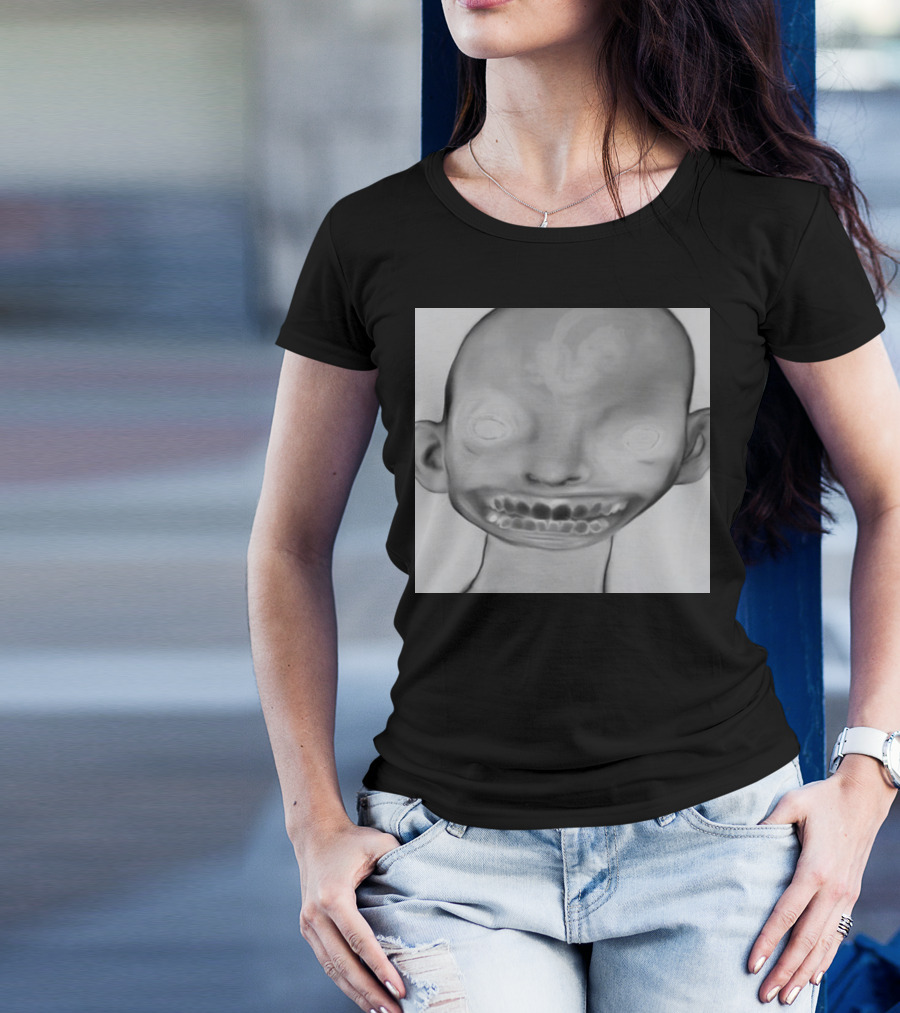Horizonsupply Heart Stops Beating Eerie Skull Face T-Shirt