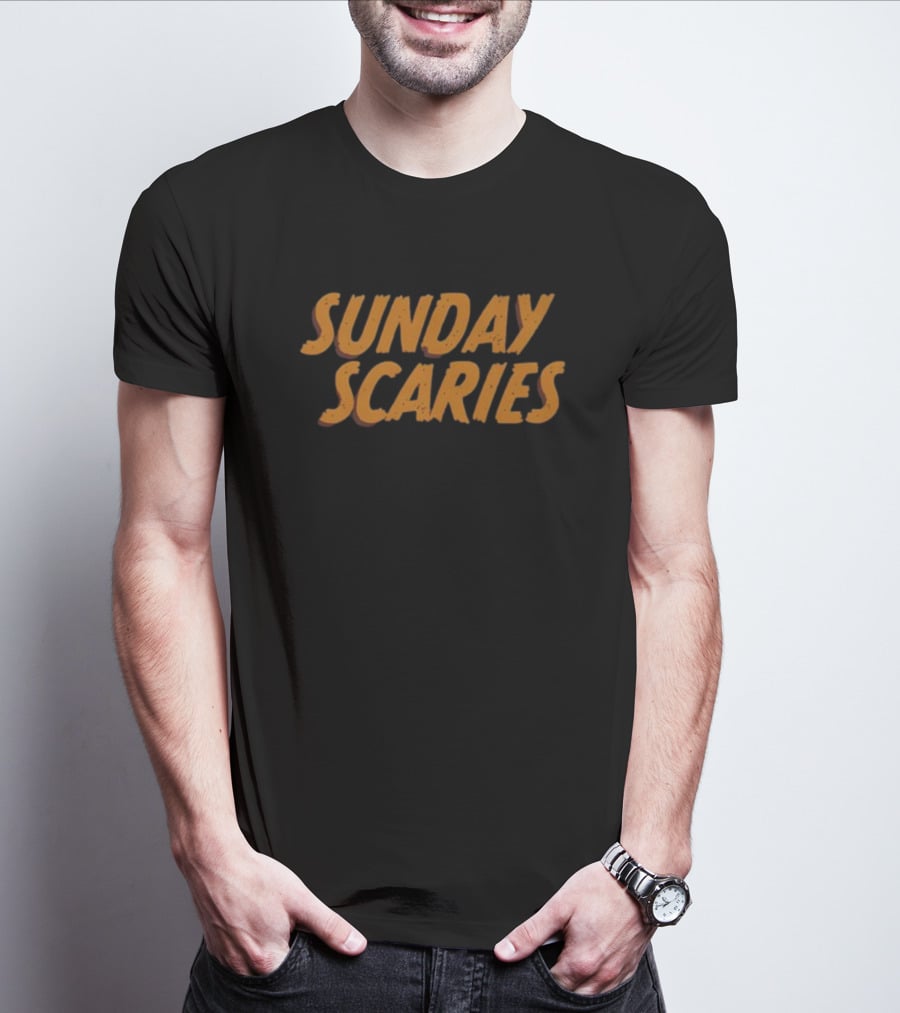 Middleclassfancy Vintage Style Sunday Scaries T-Shirt