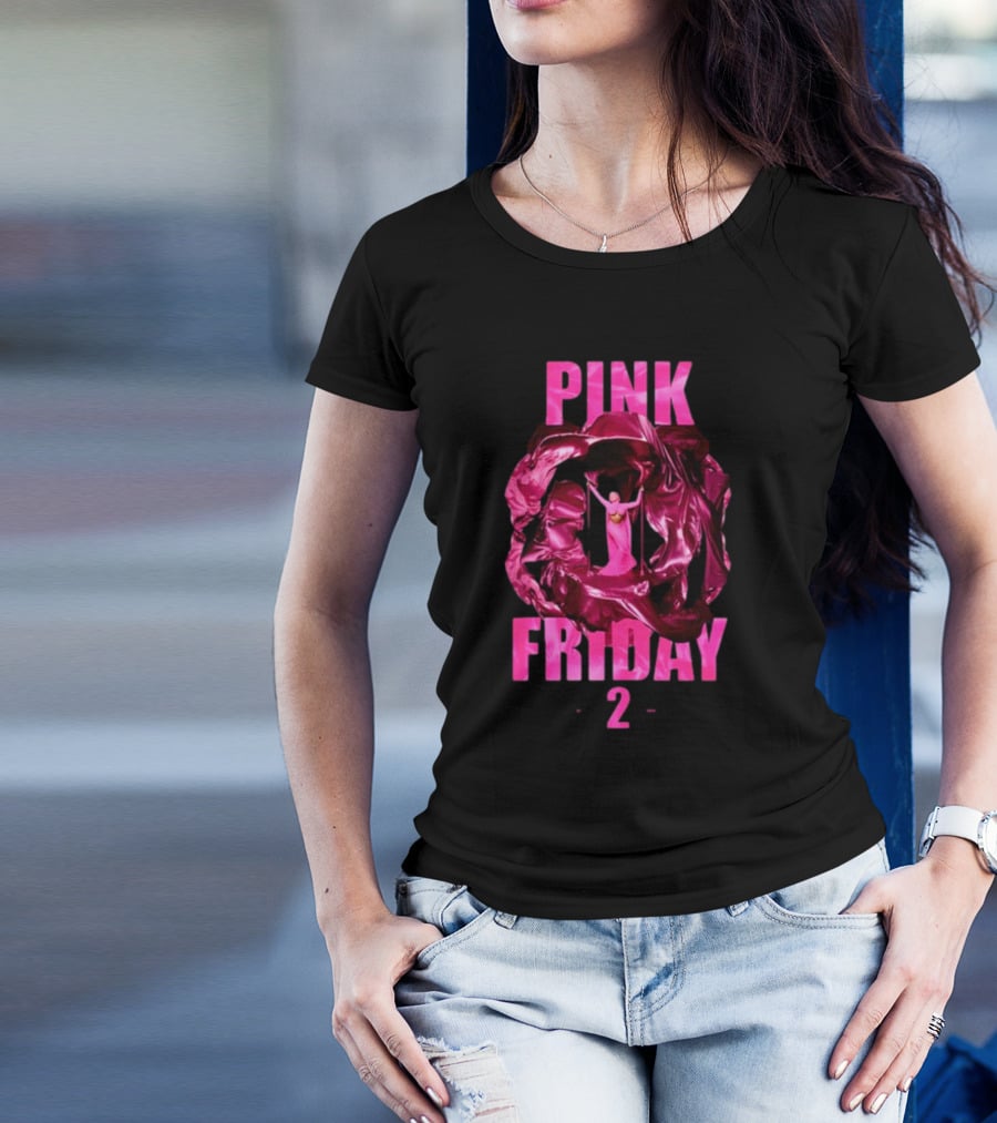 Pink Friday 2 Alternative Cover Pink Draped Figure Centered T-Shirt
