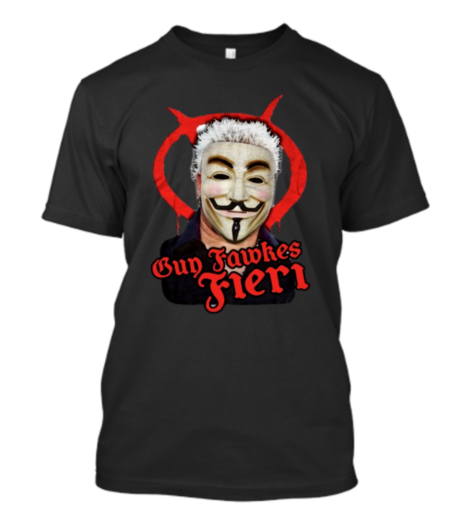 Guy Fawkes Fieri Anonymous Mask Crossover T-Shirt