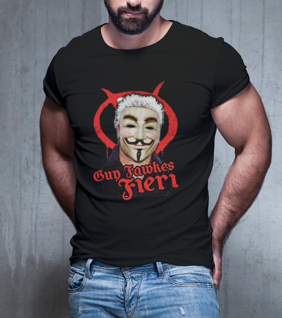 Guy Fawkes Fieri Anonymous Mask Crossover T-Shirt