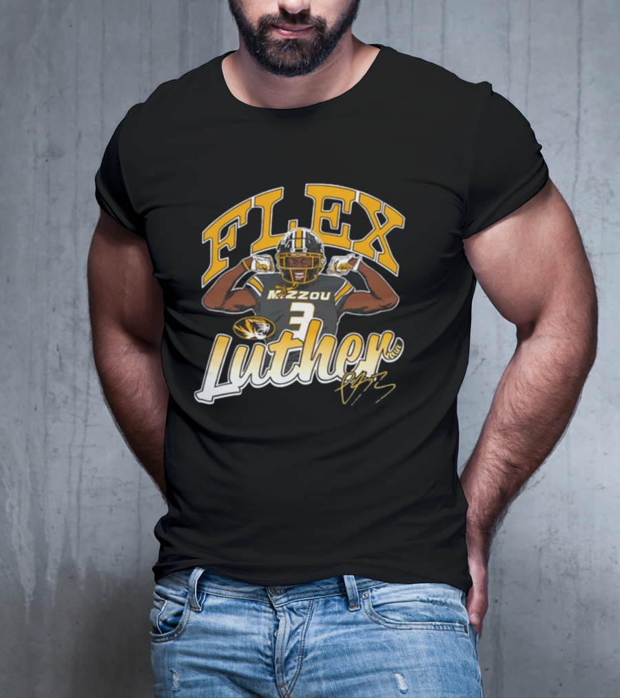 FLEX Mizzou Luther Burden Football Tiger 3 Signature T-Shirt