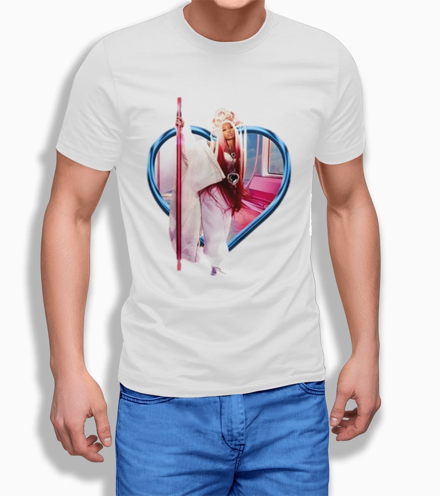 Nicki Minaj Heart Frame Pink Subway T-Shirt