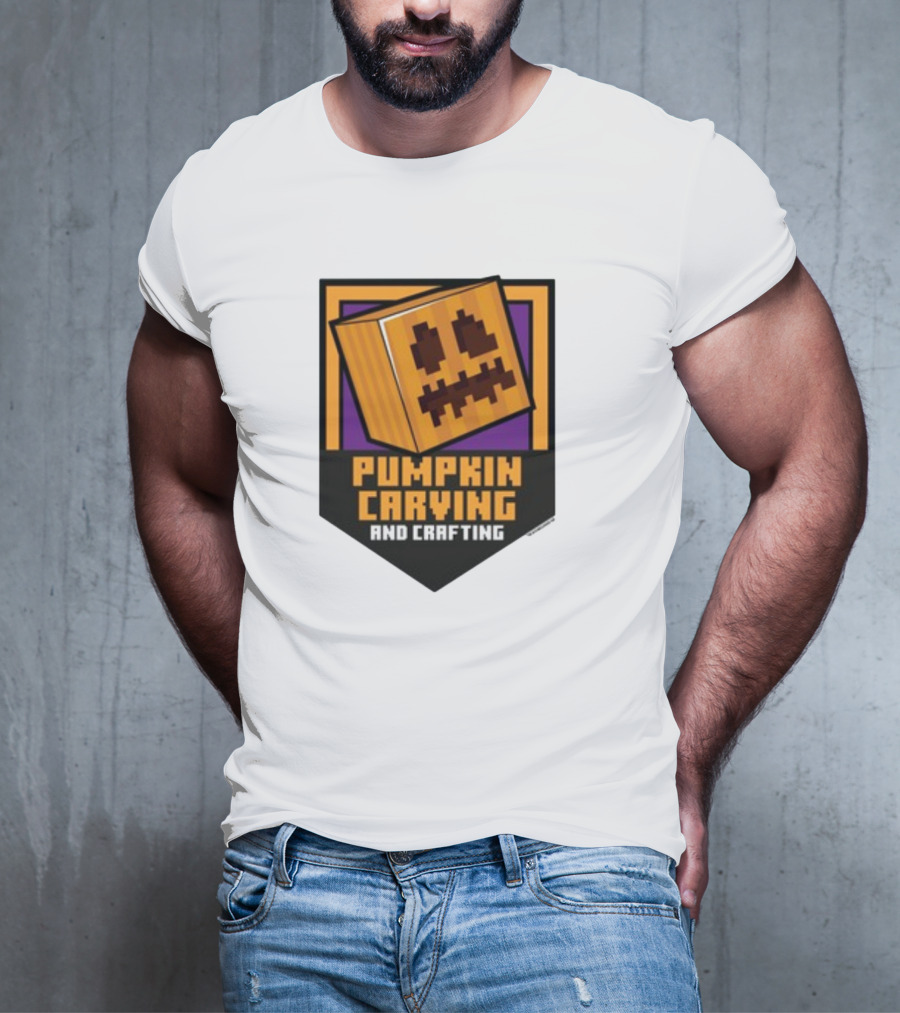 Pumpkin Carving And Crafting Pixel T-Shirt