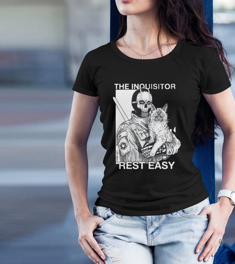 The Inquisitor Rest Easy Star Wars Inspired Artwork With Cat T-Shirt