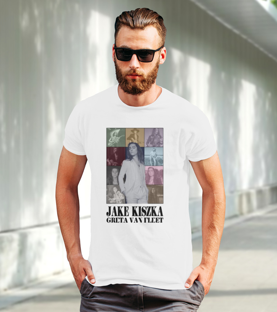 Jake Kiszka Greta Van Fleet The Eras Iconic Montage Styles And Poses T-Shirt