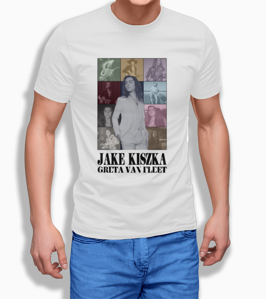 Jake Kiszka Greta Van Fleet The Eras Iconic Montage Styles And Poses T-Shirt