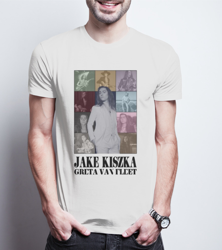 Jake Kiszka Greta Van Fleet The Eras Iconic Montage Styles And Poses T-Shirt