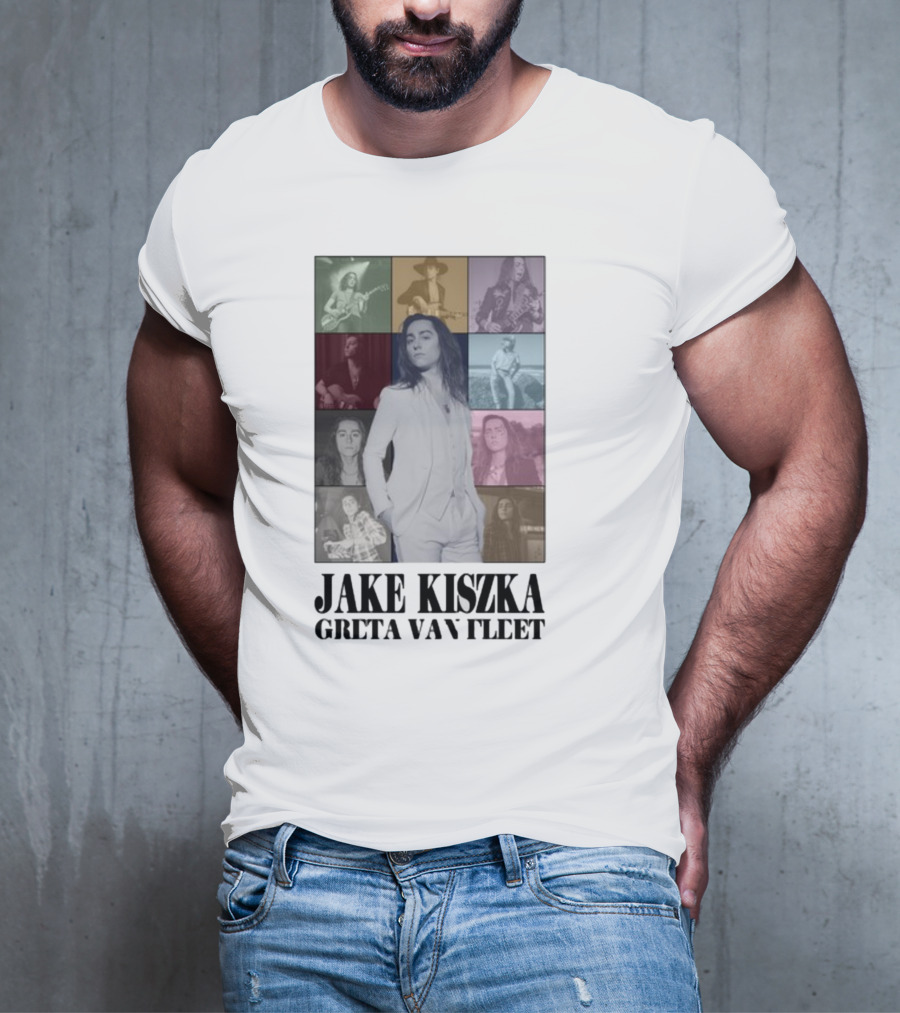 Jake Kiszka Greta Van Fleet The Eras Iconic Montage Styles And Poses T-Shirt