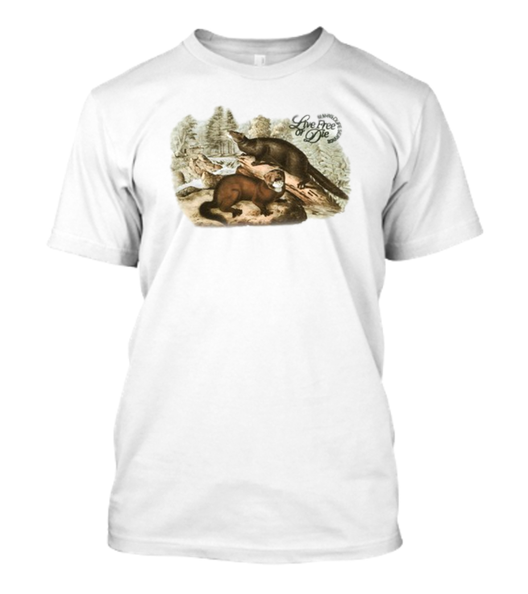 Ludwig Mogul Moves Nature Reserve Live Free Or Die Wildlife Scene T-Shirt