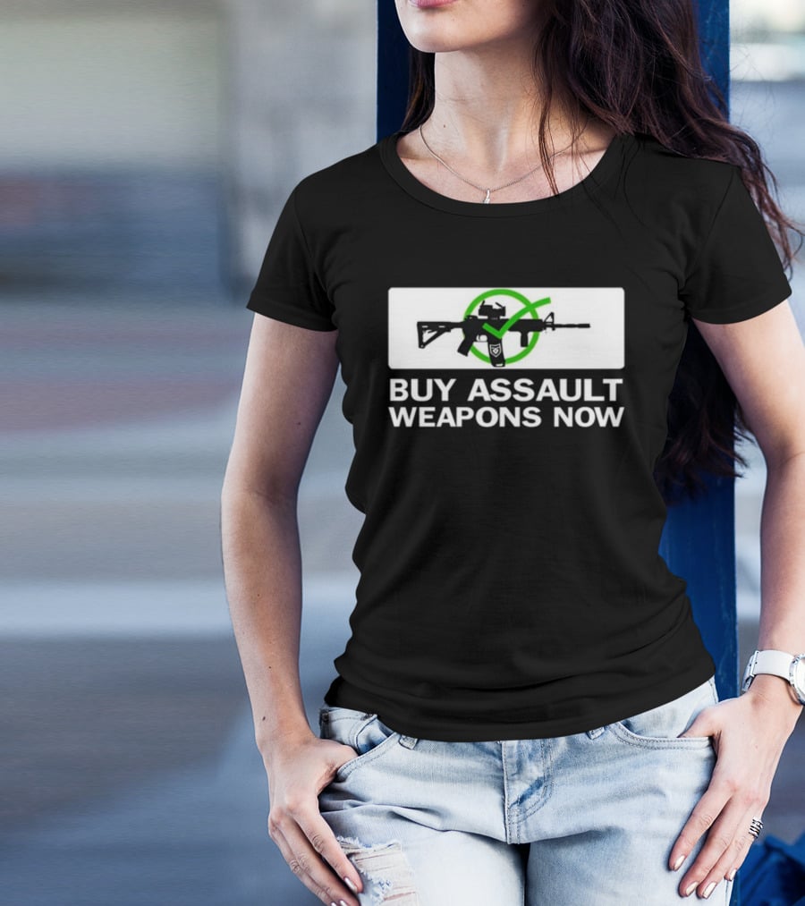Buy Assault Weapons Now Green Circle Crossed Rifle Patchops Version 1 T-Shirt