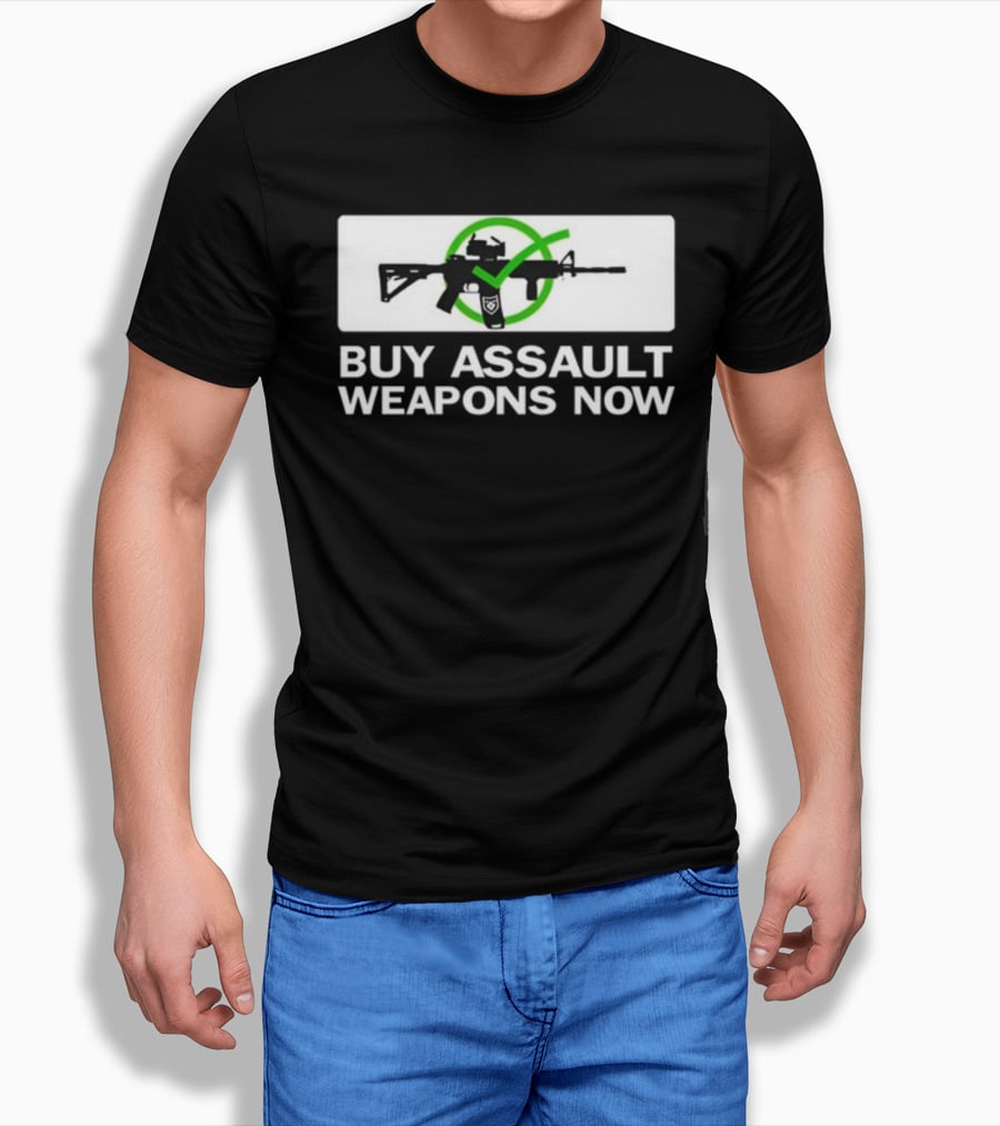 Buy Assault Weapons Now Green Circle Crossed Rifle Patchops Version 1 T-Shirt