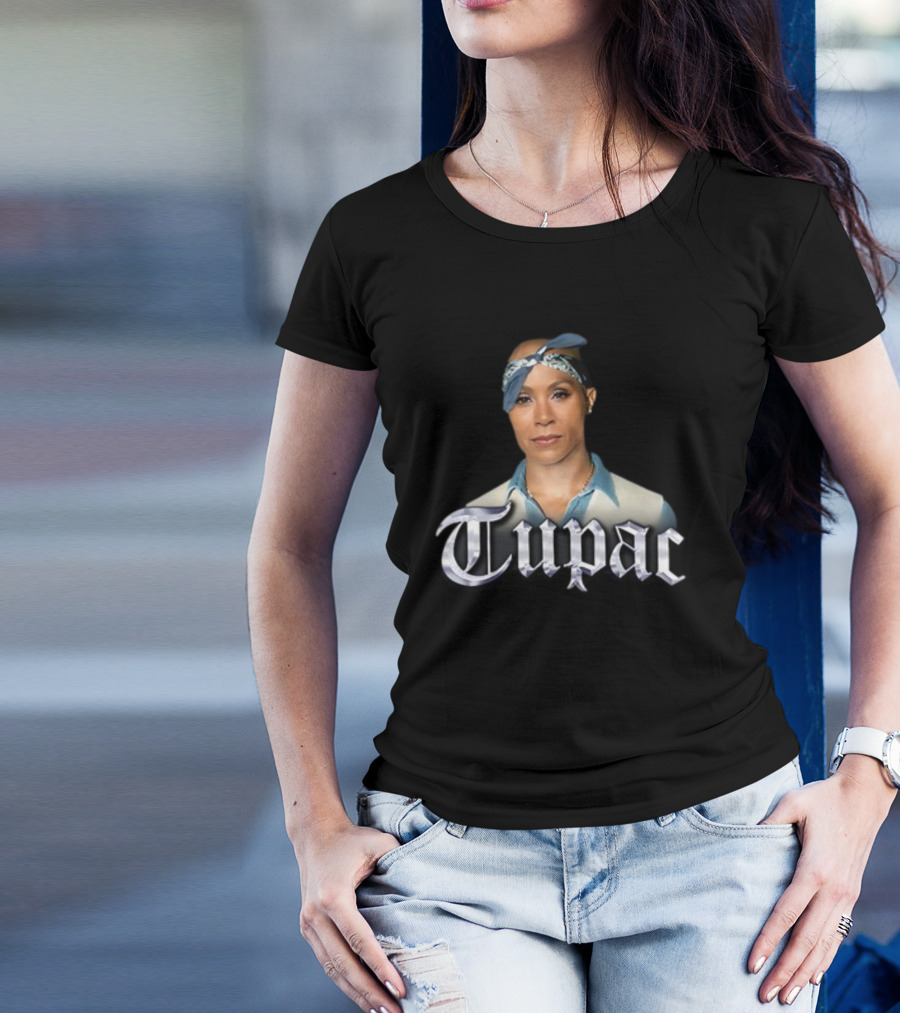 Jada Pinkett Smith Tupac Bandana Crossover T-Shirt