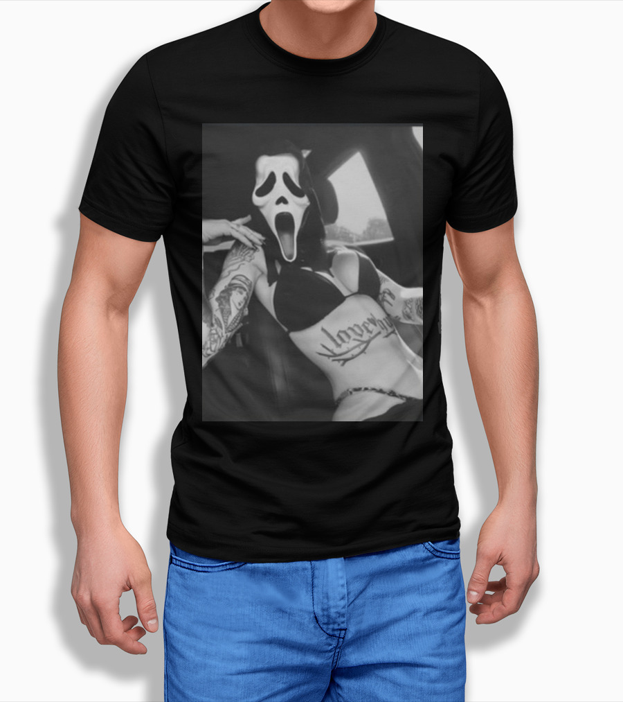 Paigeamaze Scream If U Need Me Lover Girl Mask Tattoo Body T-Shirt