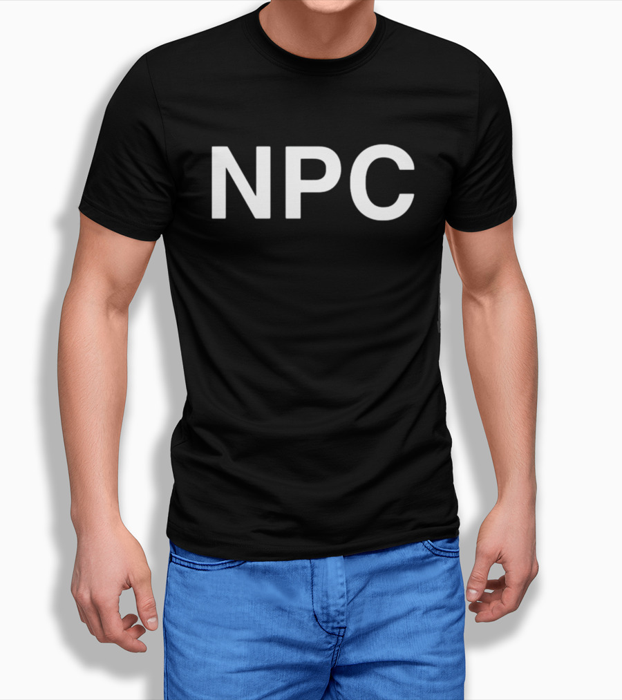 Critical Role Sam Riegel Wearing NPC Text T-Shirt