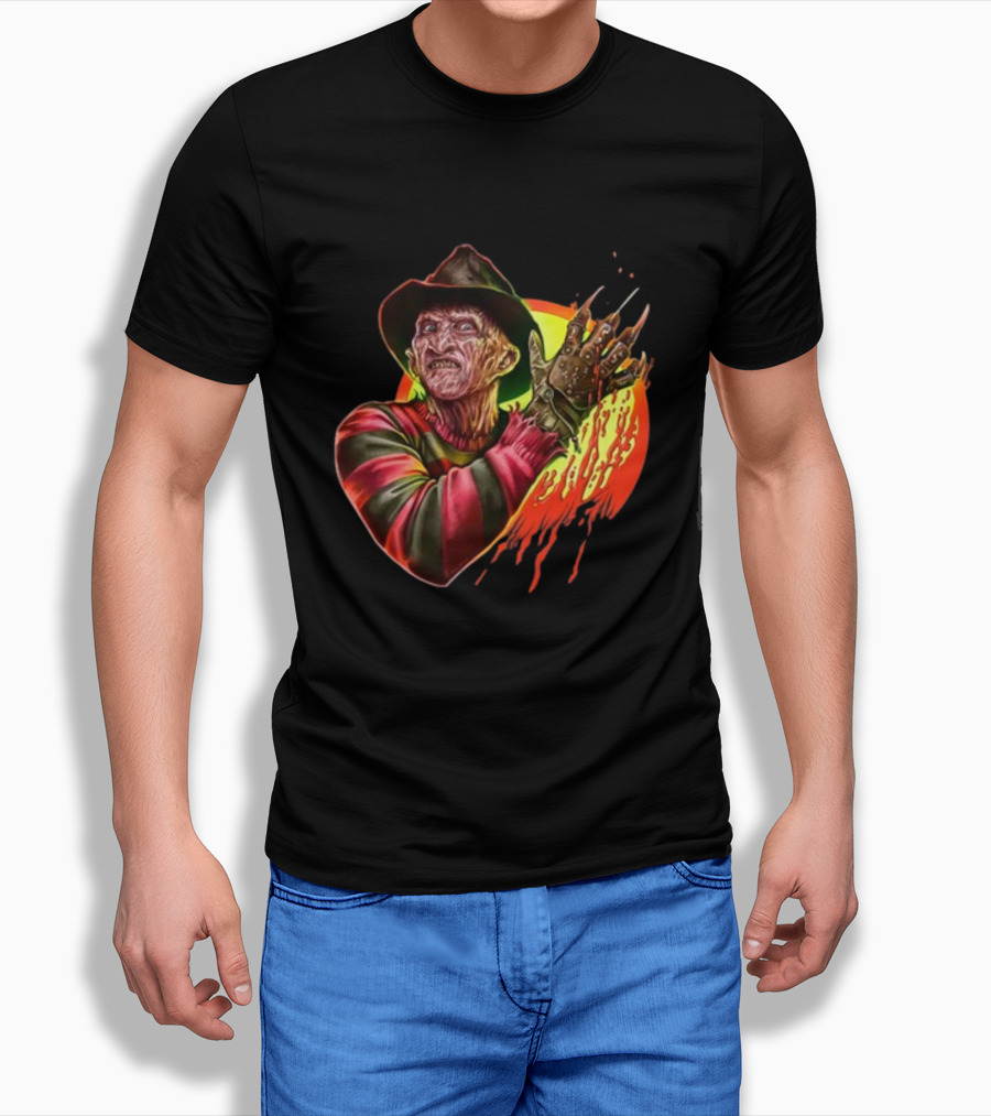 Frightrags Freddy Krueger Claws Rainbow Slashed T-Shirt