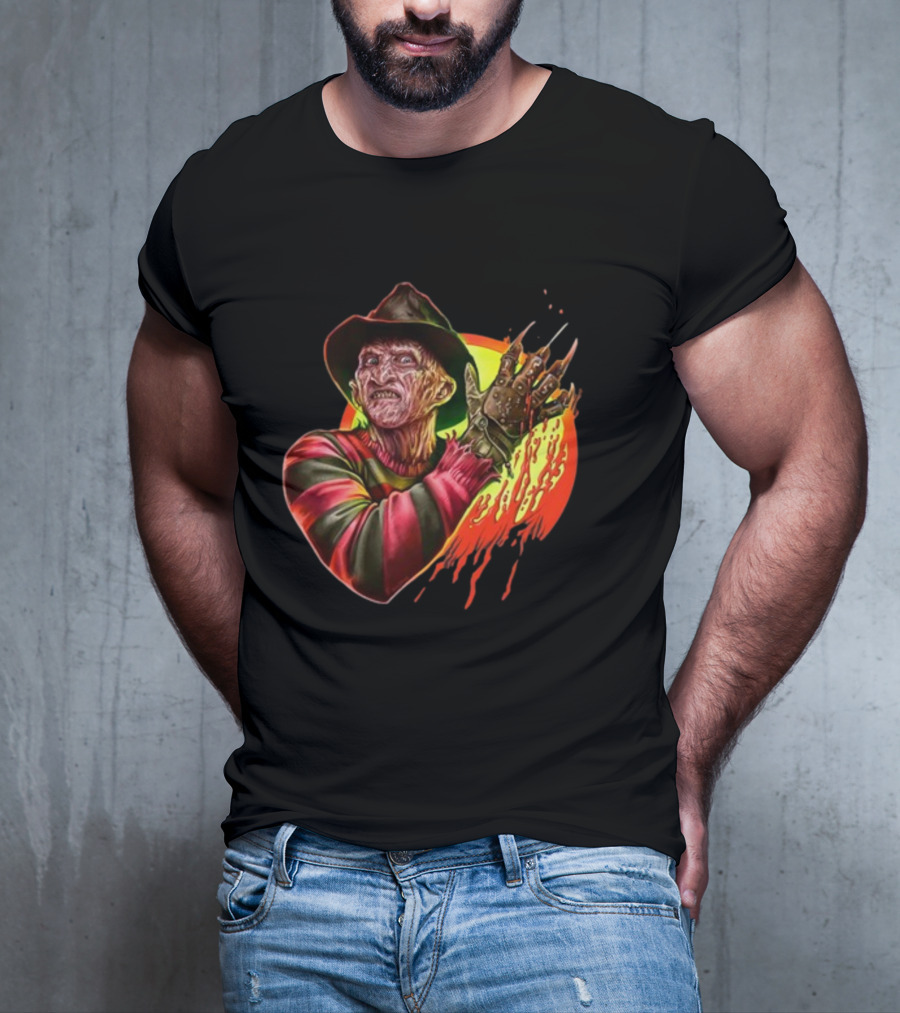 Frightrags Freddy Krueger Claws Rainbow Slashed T-Shirt
