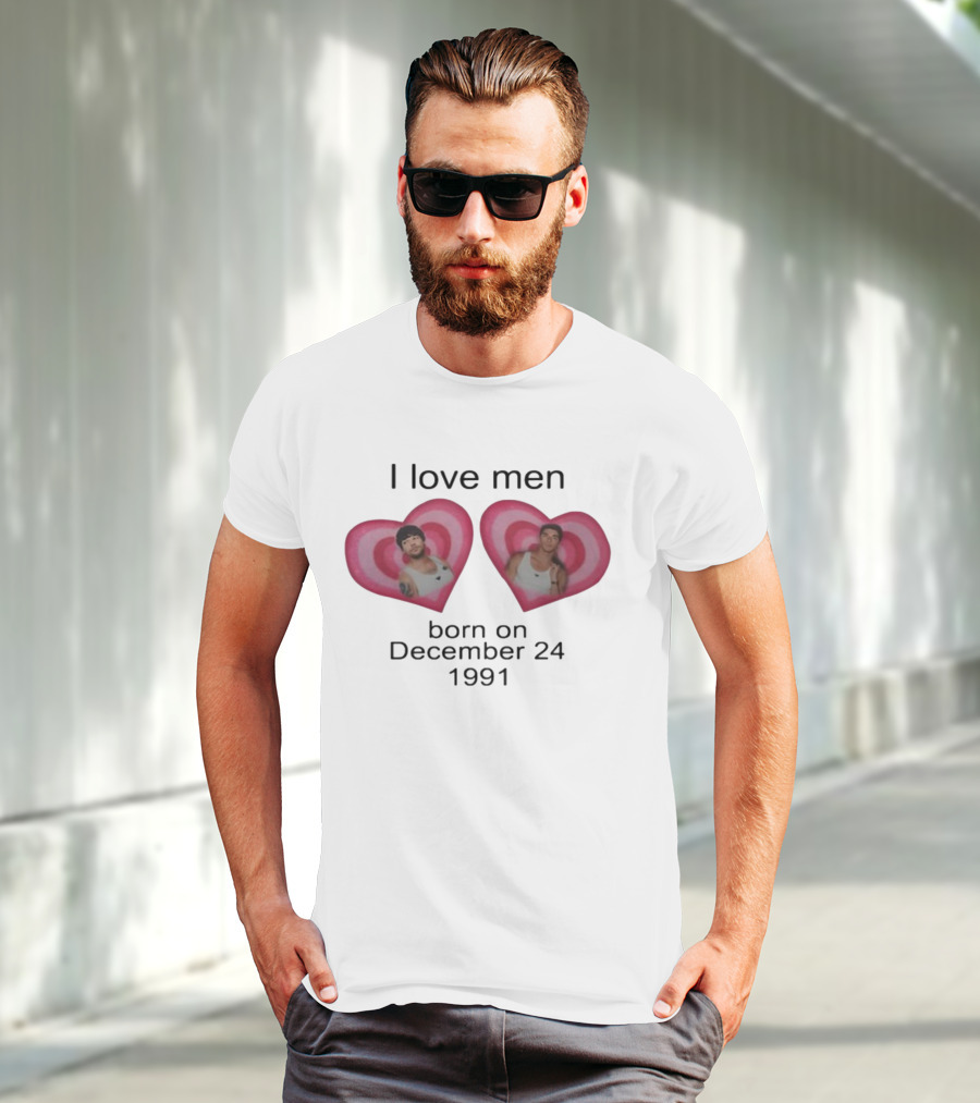 I Love Men Louis Tomlinson Born On December 24 1991 Heart Image T-Shirt