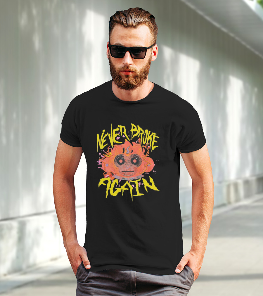 Never Broke Again Static Monkey Face With Graffiti T-Shirt