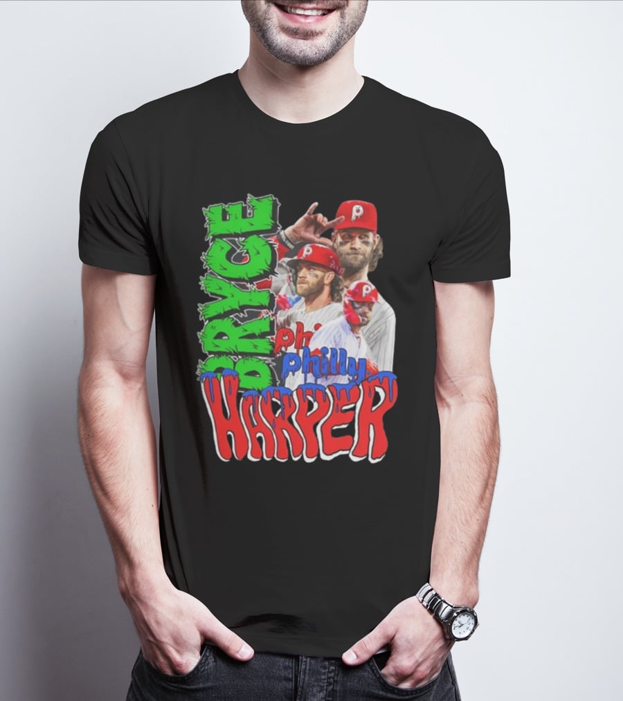 Bryce Harper Philly's Chosen One Phillies Player Red Cap T-Shirt
