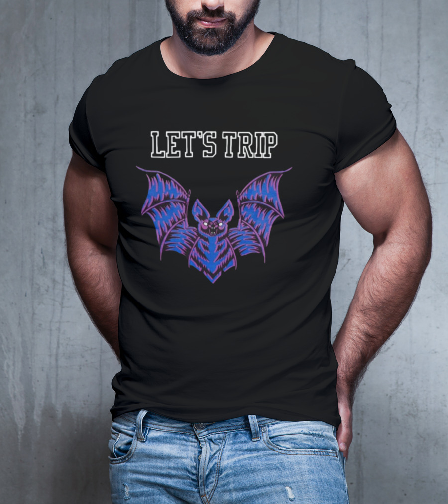 Sturnioloclothing Let's Trip Bat Retro Psychedelic T-Shirt