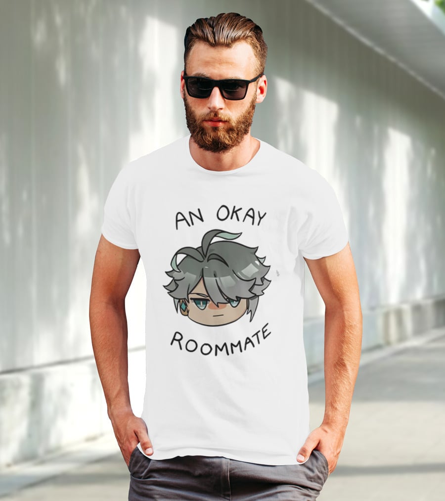 An Okay Roommate Anime Style Character Face T-Shirt