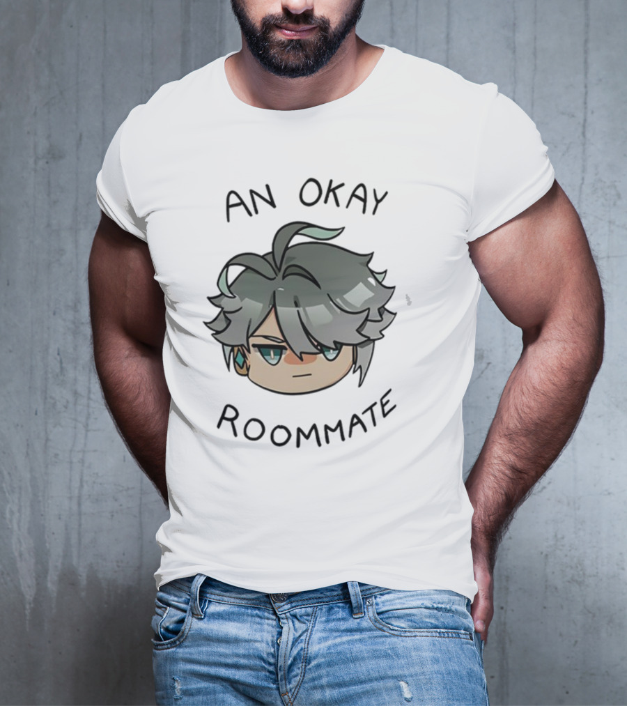 An Okay Roommate Anime Style Character Face T-Shirt