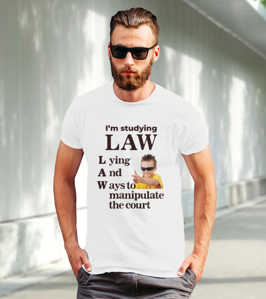 I'm Studying Law Lying And Ways To Manipulate The Court Cool Kid In Sunglasses T-Shirt