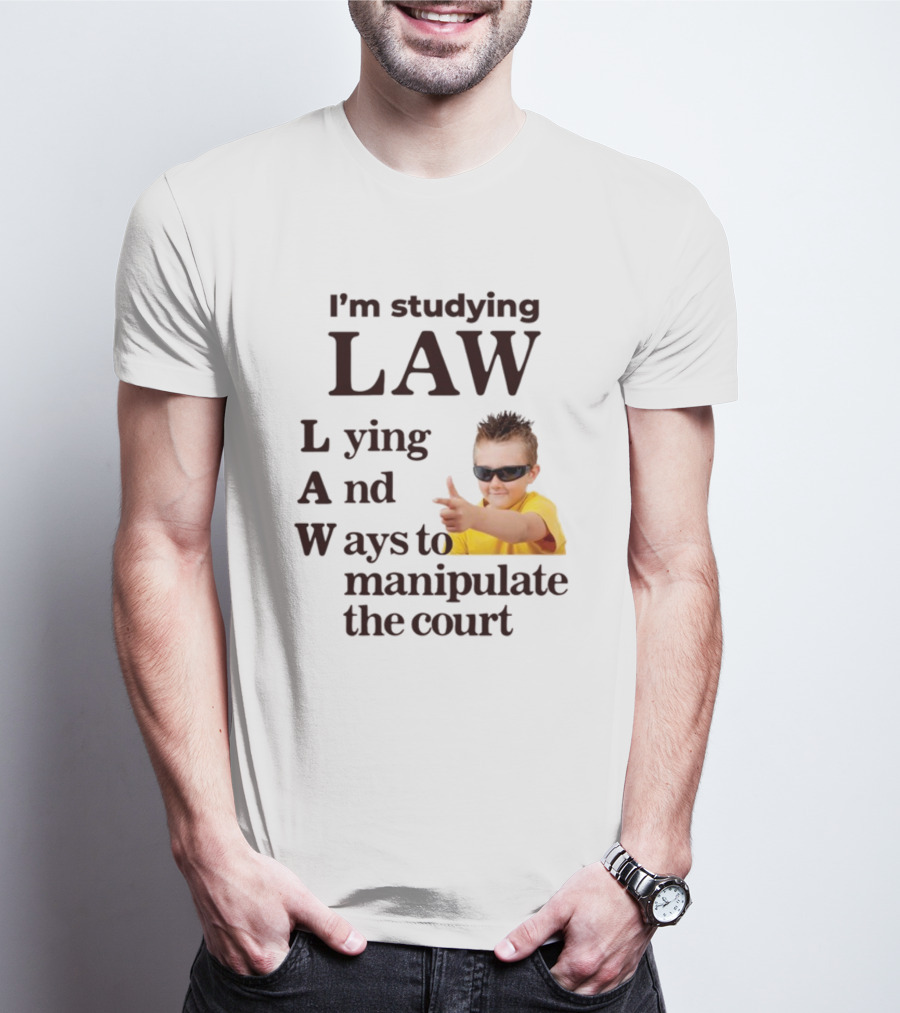 I'm Studying Law Lying And Ways To Manipulate The Court Cool Kid In Sunglasses T-Shirt