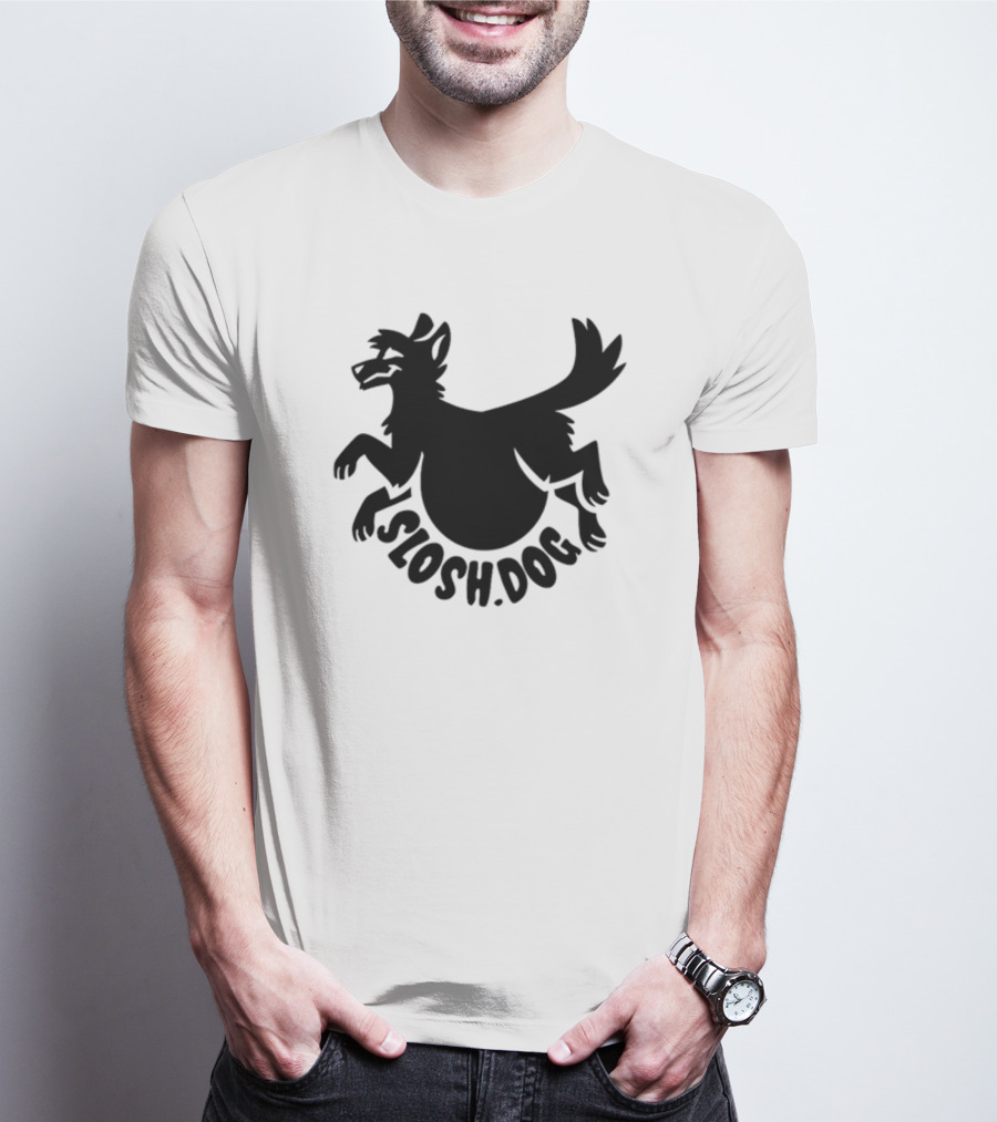 Slosh.Dog Logo Launch Day Sloshdog Playful Canine T-Shirt
