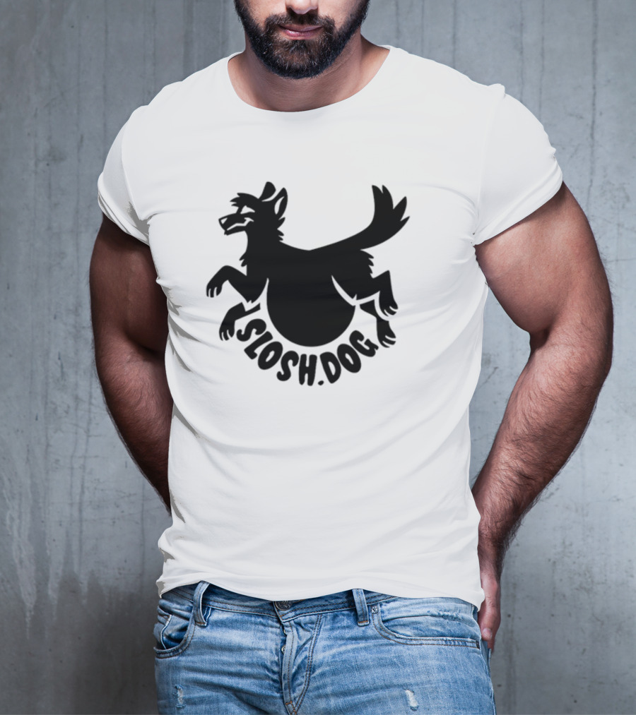 Slosh.Dog Logo Launch Day Sloshdog Playful Canine T-Shirt
