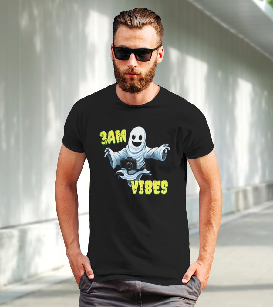 3AM Vibes Ghost With Camera T-Shirt